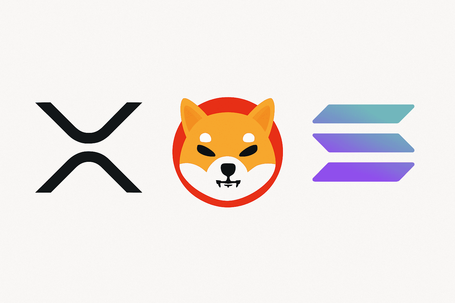 XRP, Shiba Inu, and Solana