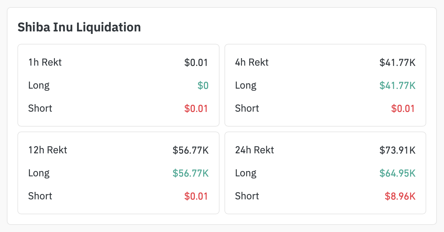 Shiba Inu liquidations